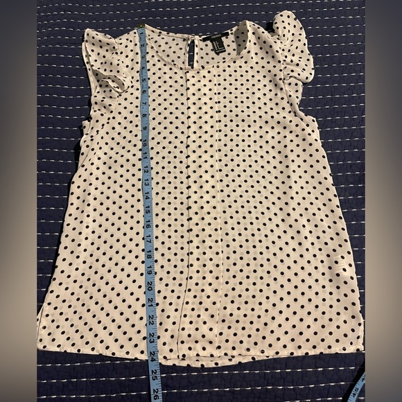 Forever 21 Polka-Dot Flutter Sleeve Shirt - Picture 7 of 10